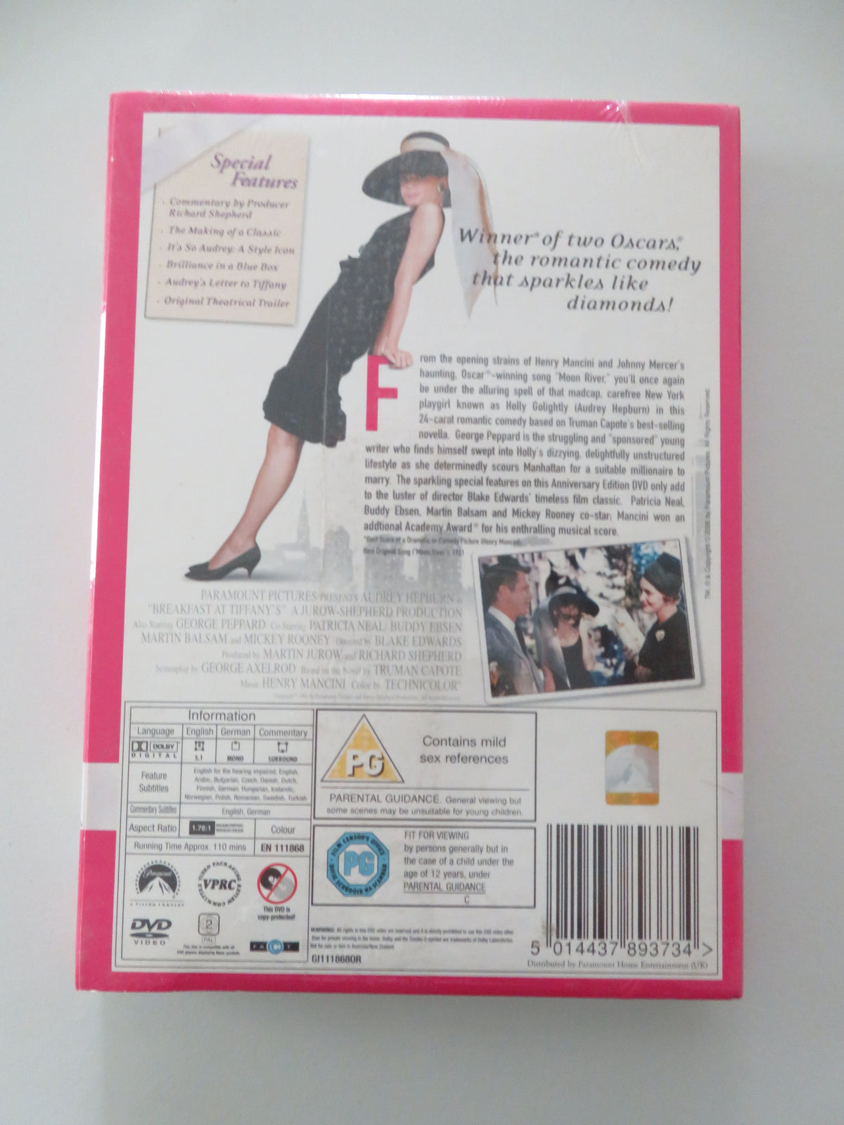 Breakfast at Tiffany's - Anniversary Edition - B (DVD) Hepburn 1961 Region 2 Movie posters