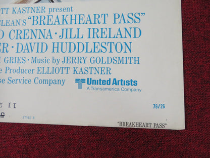 BREAKHEART PASS FOLDED US ONE SHEET POSTER CHARLES BRONSON BEN JOHNSON 1976 Rendezvous Cinema Movie posters