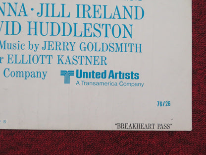 BREAKHEART PASS - STYLE B FOLDED US ONE SHEET POSTER CHARLES BRONSON 1976 Movie posters
