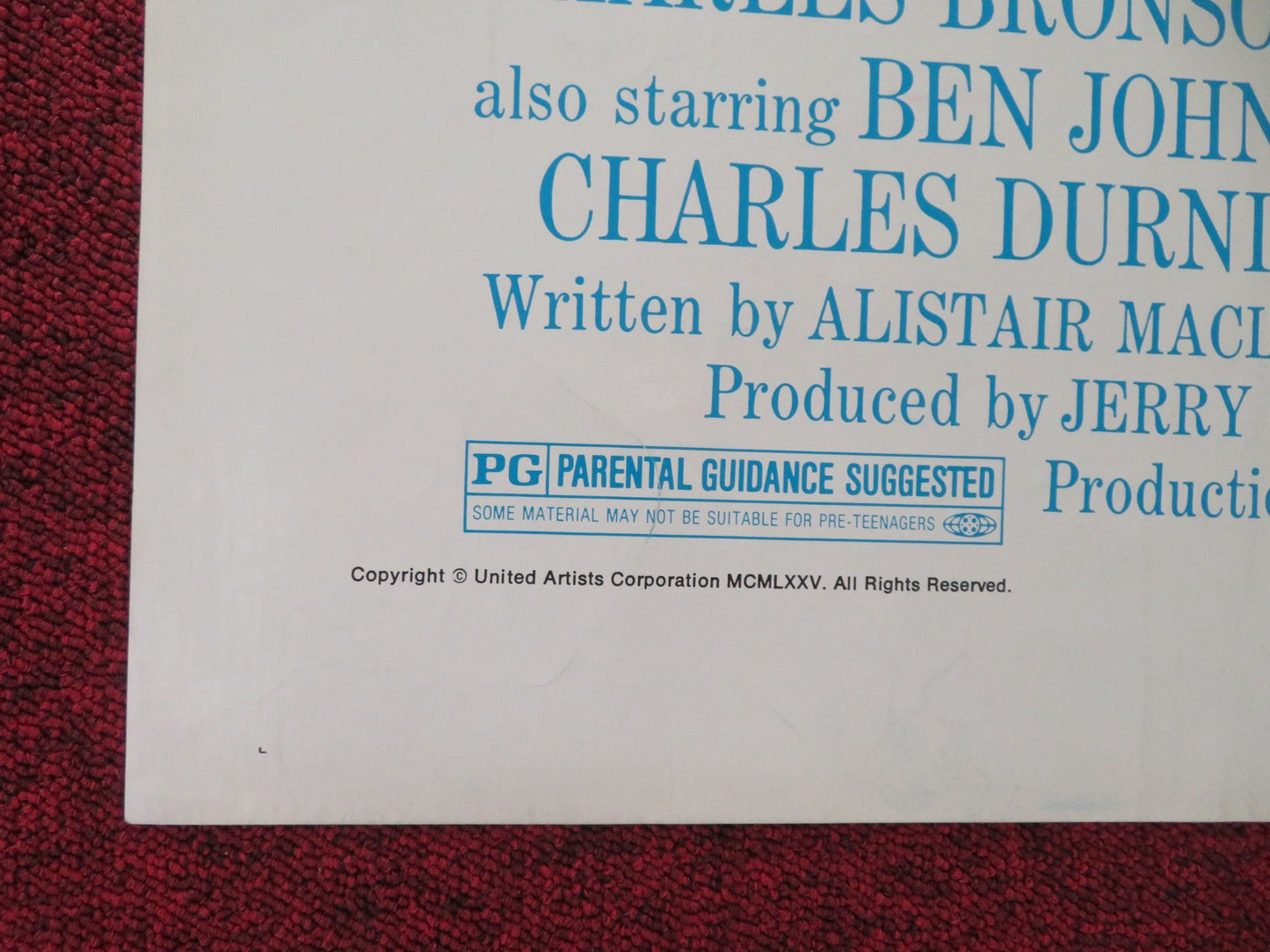 BREAKHEART PASS - STYLE B FOLDED US ONE SHEET POSTER CHARLES BRONSON 1976 Movie posters