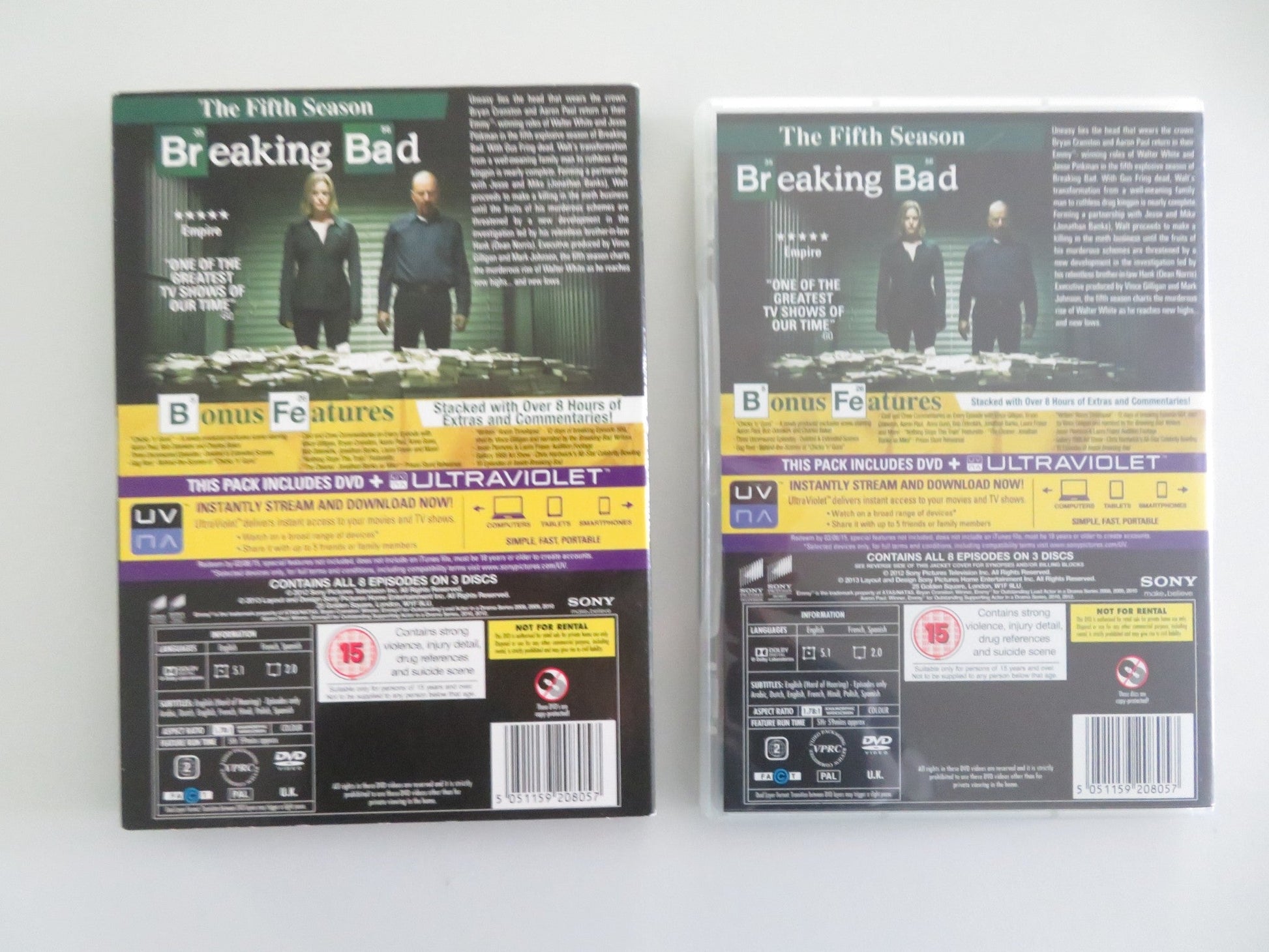 Breaking Bad - The Fifth Season (DVD) Bryan Cranston Aaron Paul 2012 Region 2 Movie posters
