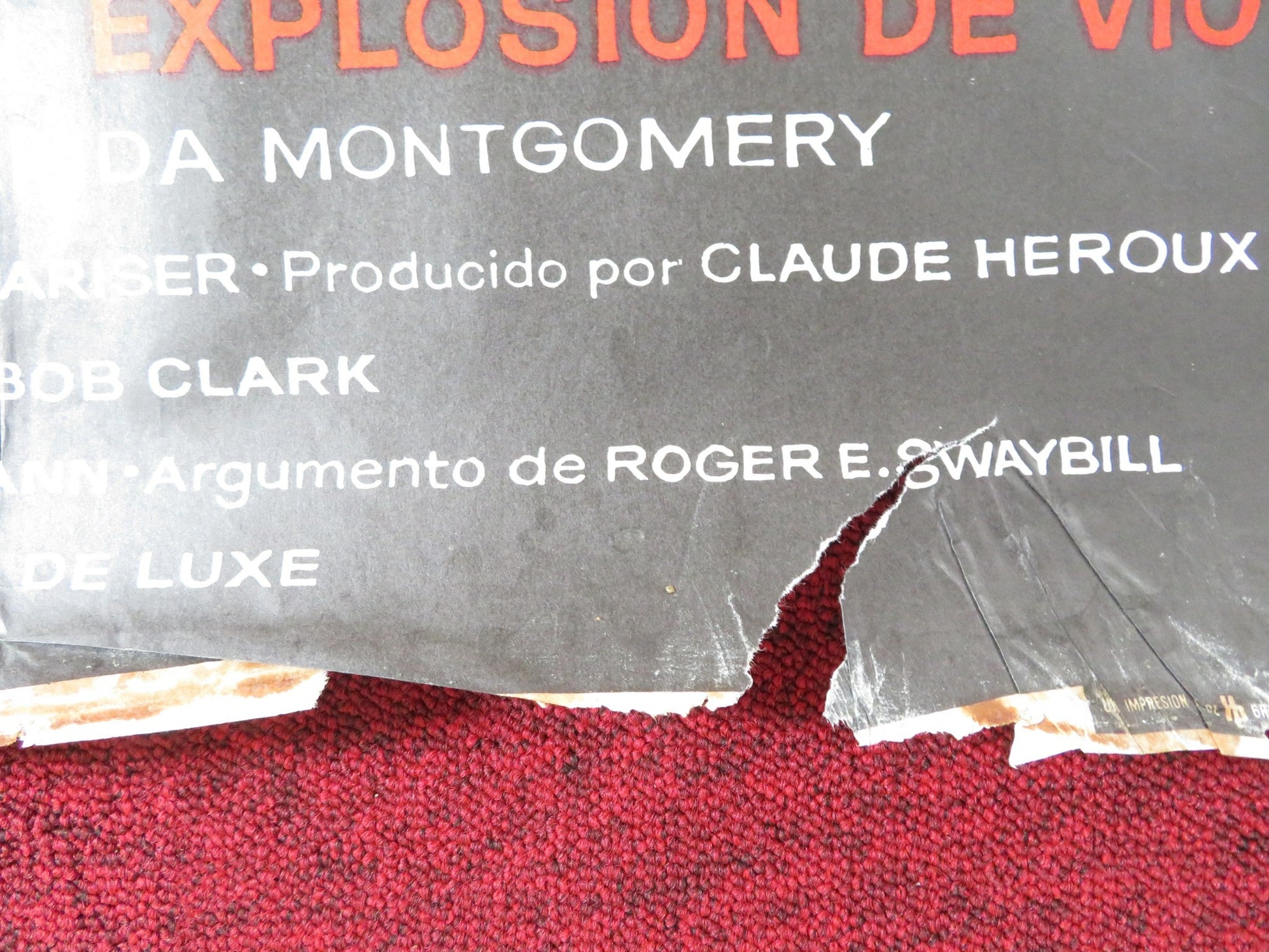 BREAKING POINT SPANISH POSTER BO SVENSON ROBERT CULP 1980 Rendezvous Cinema Movie posters