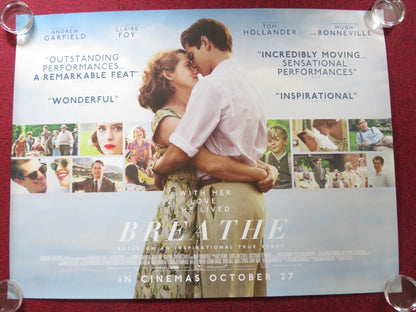 BREATHE UK QUAD ROLLED POSTER ANDREW GARFIELD CLAIRE FOY 2017 Rendezvous Cinema Movie posters