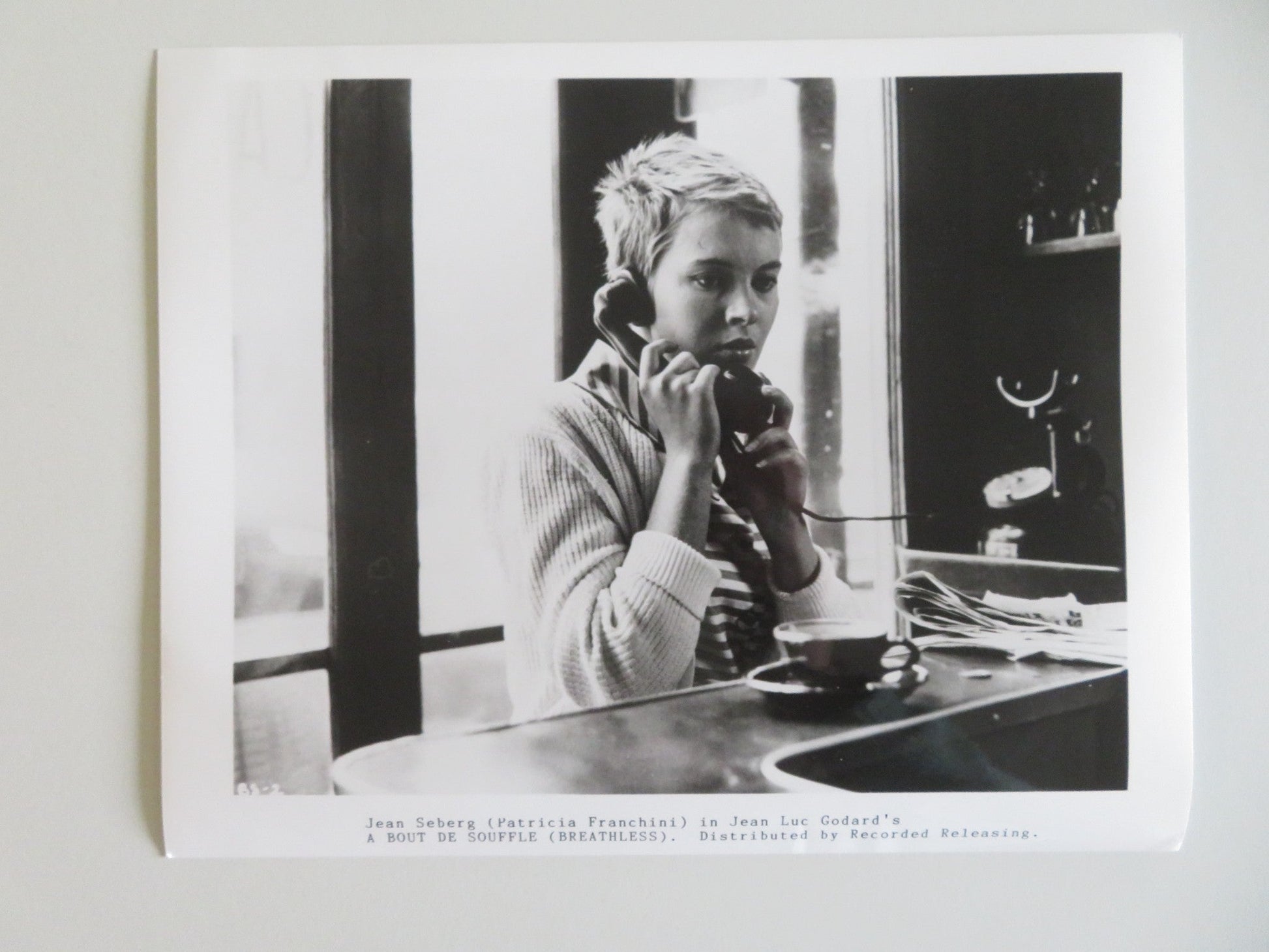 BREATHLESS MOVIE STILL PHOTO LOT OF 5 JEAN SEBERG JEAN PAUL BELMONDO - Rendezvous Cinema