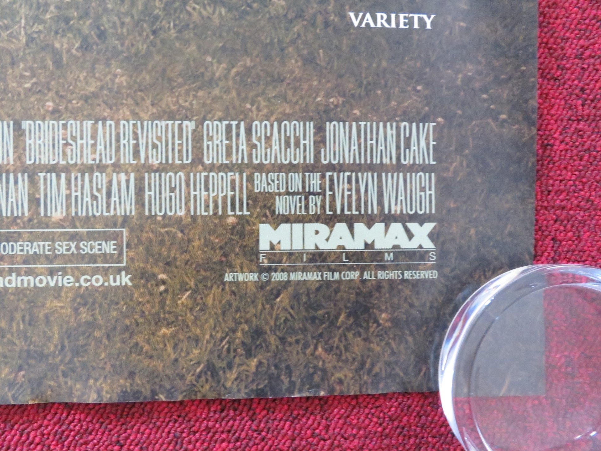 BRIDESHEAD REVISITED UK QUAD ROLLED POSTER MATTHEW GOODE THOMAS MORRISON 2008 Rendezvous Cinema Movie posters