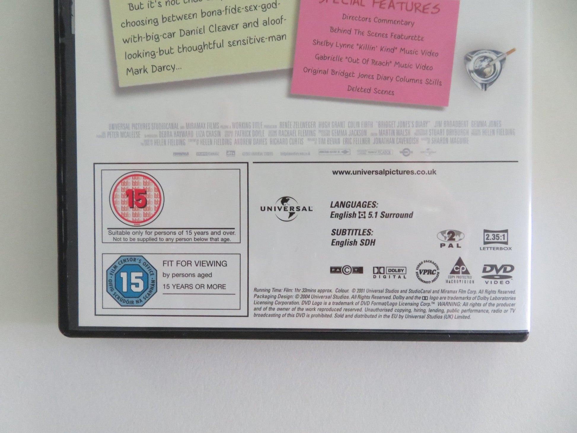 Bridget Jones 1 & 2 - Diary and The edge of Reason (DVD BoxSet) 2001 Region 2 Movie posters