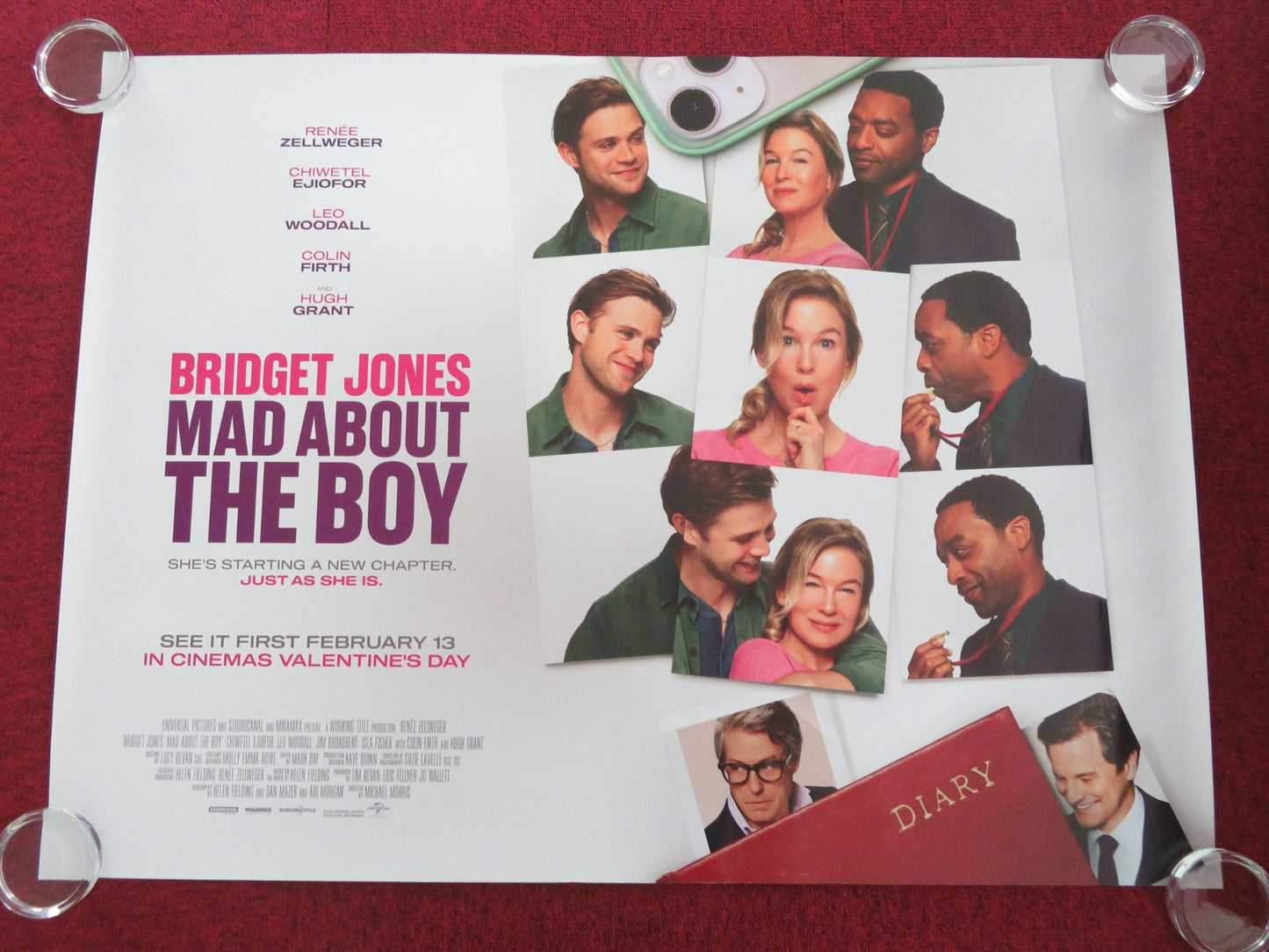 BRIDGET JONES: MAD ABOUT THE BOY UK QUAD ROLLED POSTER ZELLWEGER FIRTH 2024 Movie posters
