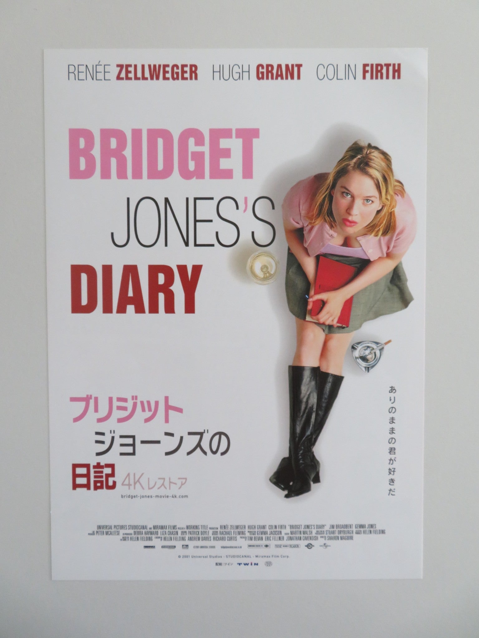 BRIDGET JONES'S DIARY 4K JAPANESE CHIRASHI (B5) POSTER ZELLWEGER FIRTH R2025 Movie posters