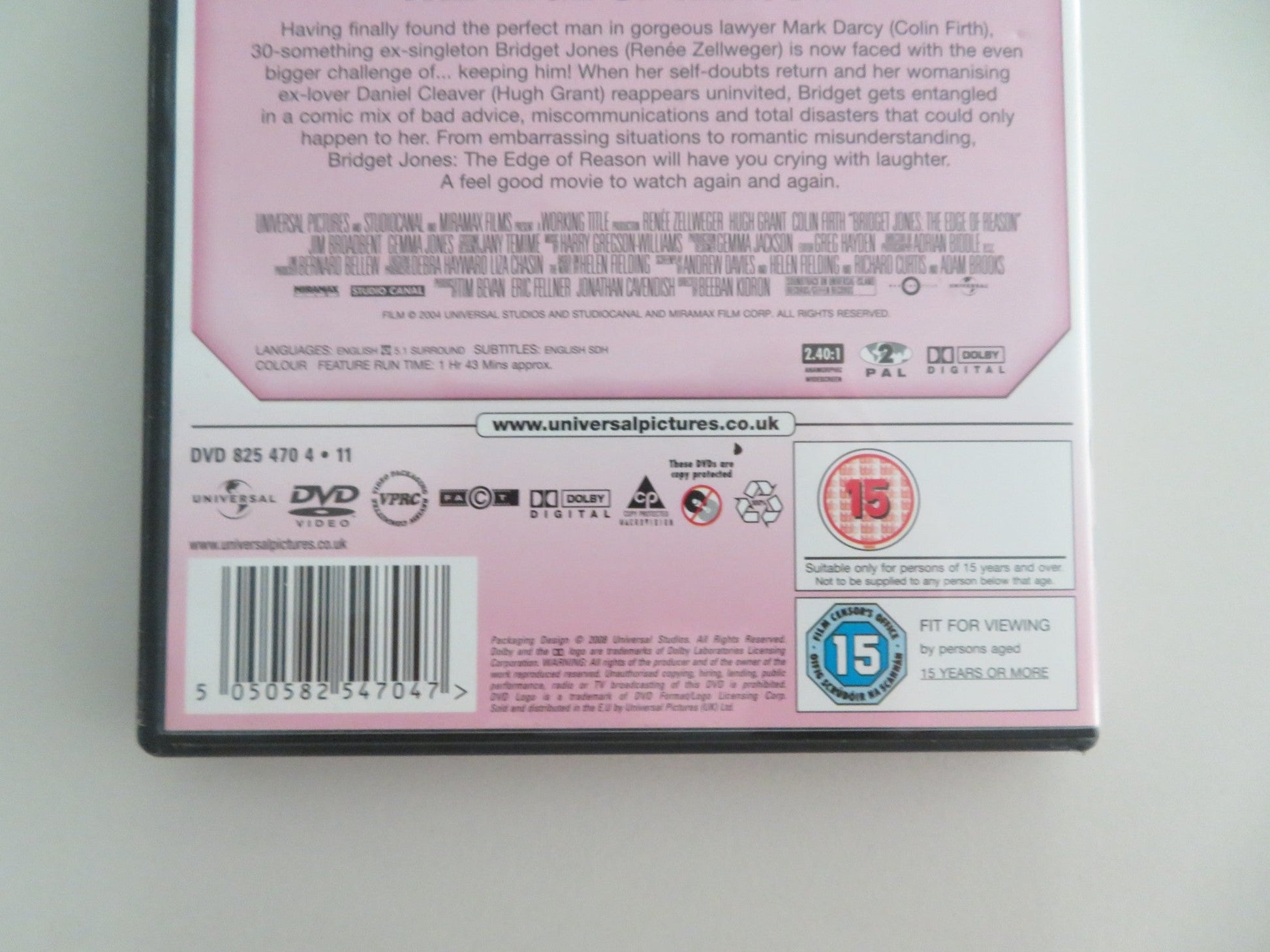 BRIDGET JONES'S DIARY AND THE EDGE OF REASON - 2 DISCS (DVD) 2001 REGION 2 - Rendezvous Cinema