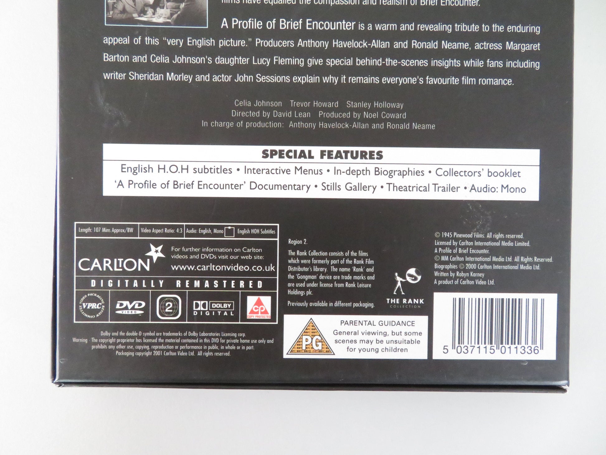 Brief Encounter Digitally Remastered Special Edition - B (DVD) 1945 Region 2 Movie posters