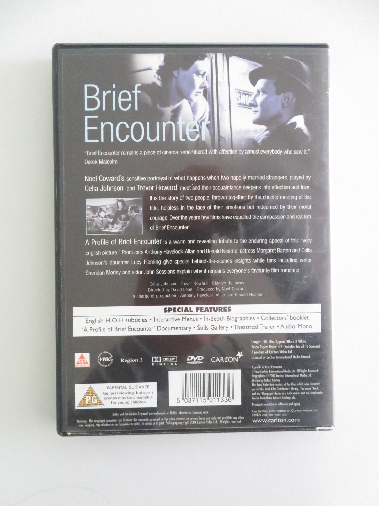 BRIEF ENCOUNTER - DIGITALLY REMASTERED SPECIAL EDITION (DVD) 1945 REGION 2 Movie posters