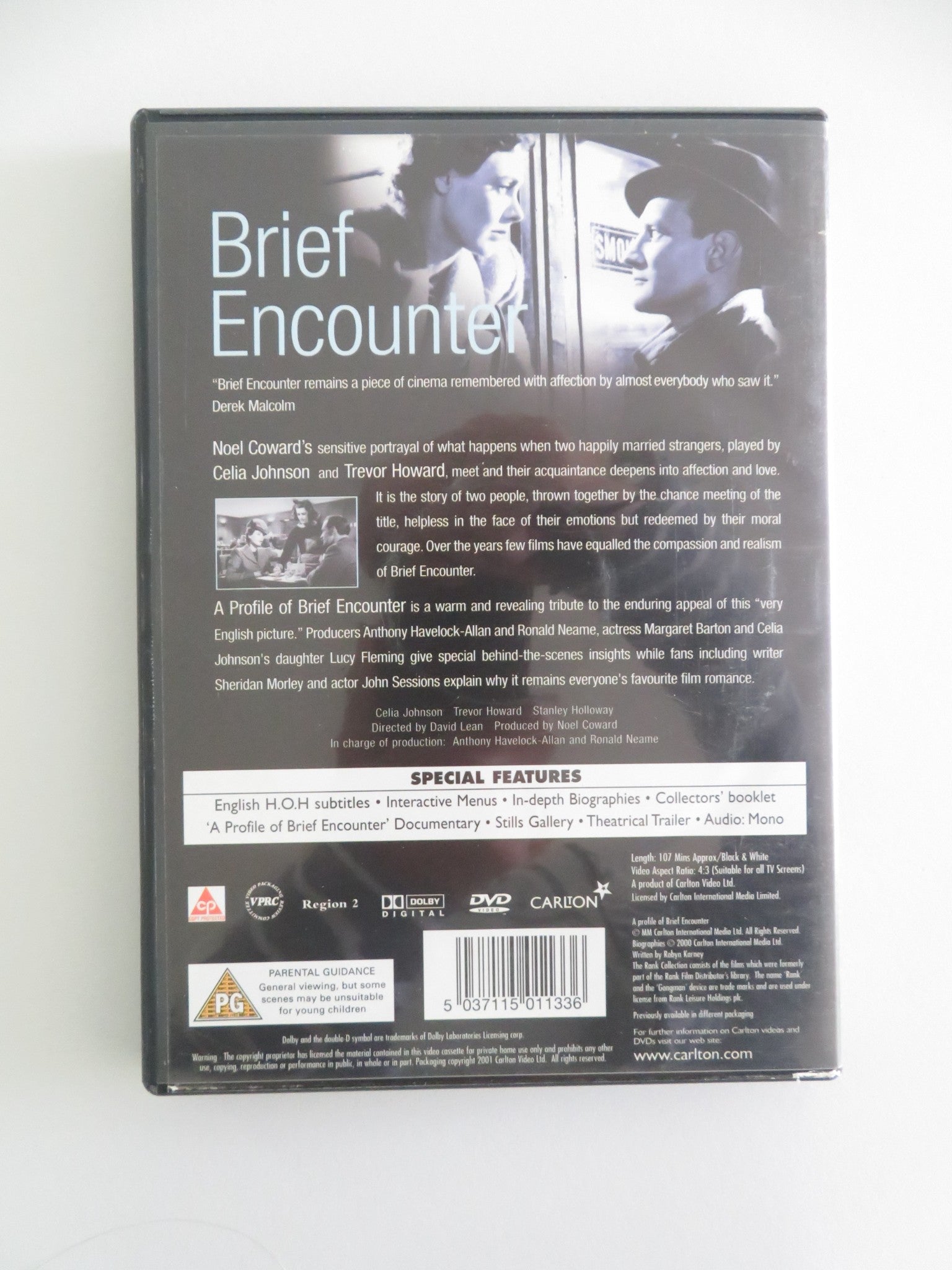 BRIEF ENCOUNTER - DIGITALLY REMASTERED SPECIAL EDITION (DVD) 1945 REGION 2 Movie posters