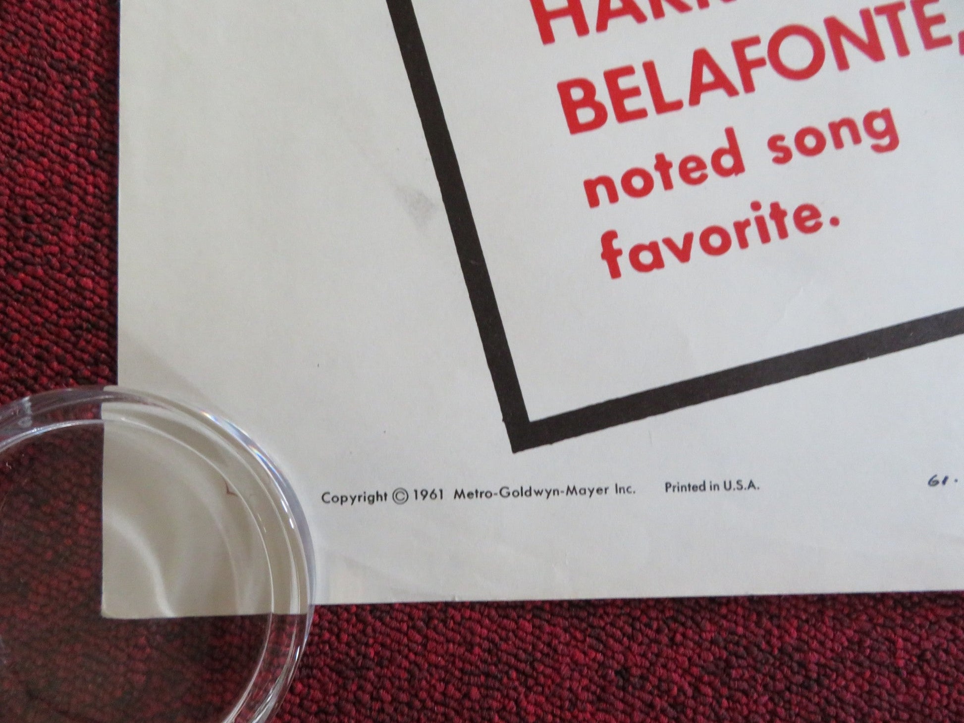 BRIGHT ROAD US ONE SHEET ROLLED POSTER DOROTHY DANDRIDGE PHILIP HEPBURN 1962 Rendezvous Cinema Movie posters