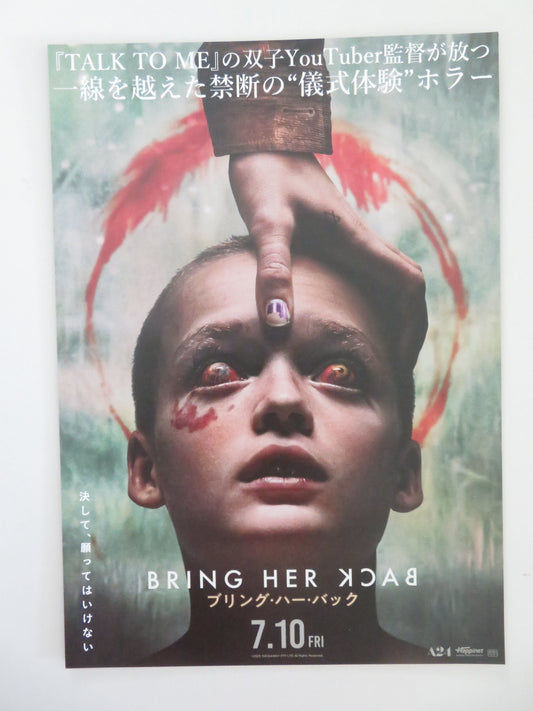 Bring Her Back Japanese Chirashi (B5) Poster Billy Barratt Sally Hawkins 2025 Movie posters