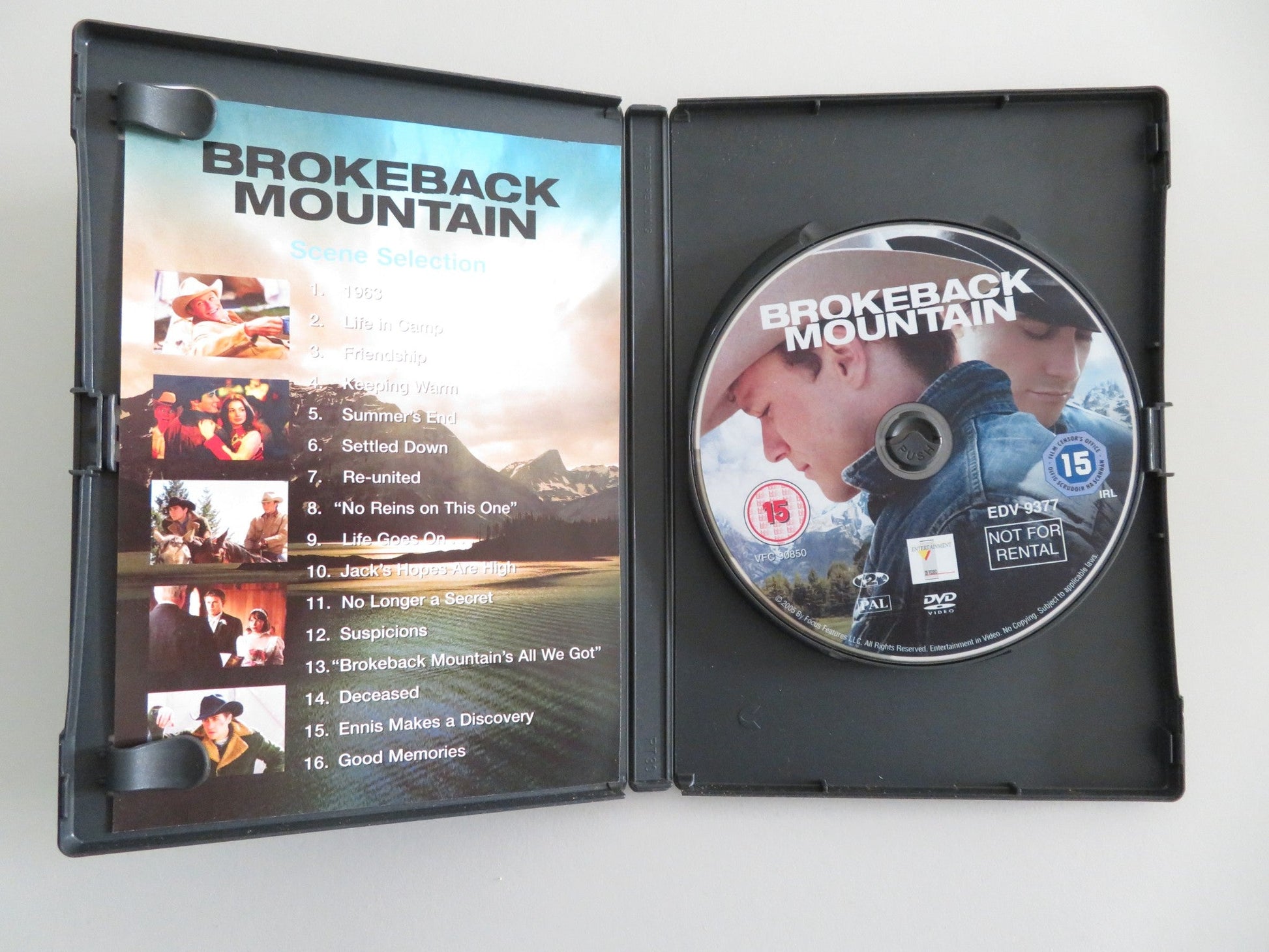 BROKEBACK MOUNTAIN (DVD) HEATH LEDGER JAKE GYLLENHAAL 2005 REGION 2 Movie posters