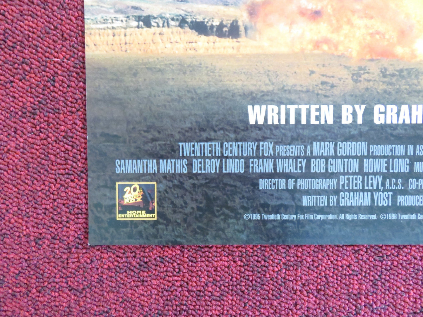 BROKEN ARROW VHS VIDEO POSTER JOHN TRAVOLTA CHRISTIAN SLATER 1995 Rendezvous Cinema Movie posters