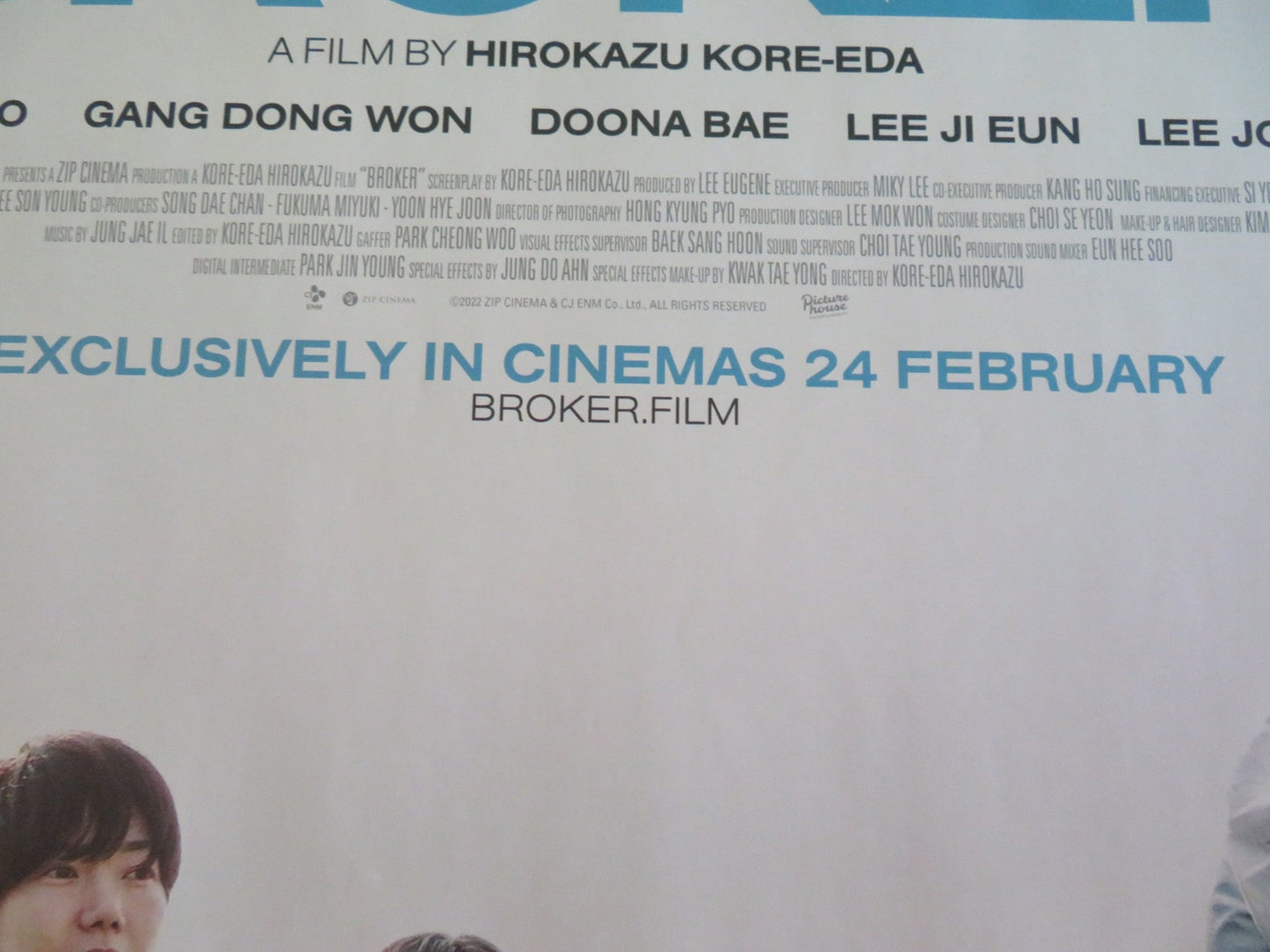 BROKER - A UK QUAD ROLLED POSTER SONG KANG - HO GANG DONG - WON 2022 Rendezvous Cinema Movie posters