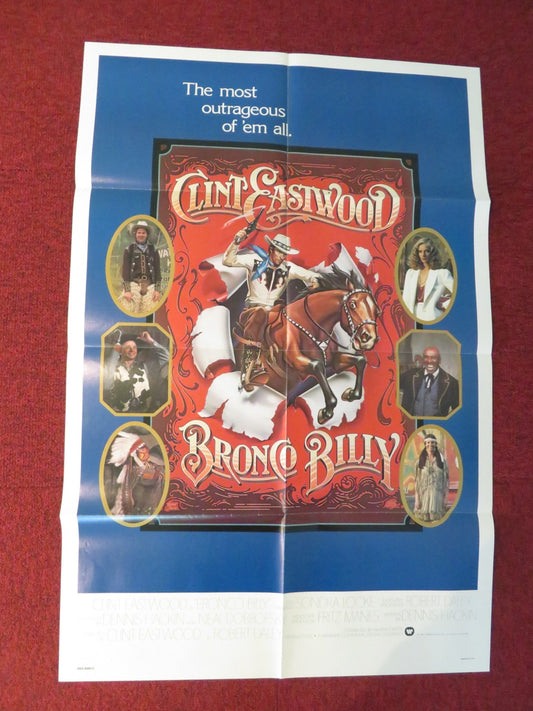 BRONCO BILLY - B FOLDED US ONE SHEET POSTER CLINT EASTWOOD SONDRA LOCKE 1980 Rendezvous Cinema Movie posters