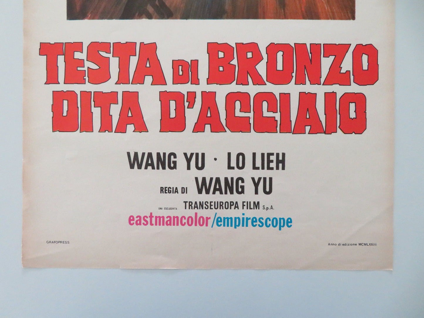 Bronze Head and Steel Arm Italian Locandina Poster Chiao Tien 1973 Movie posters