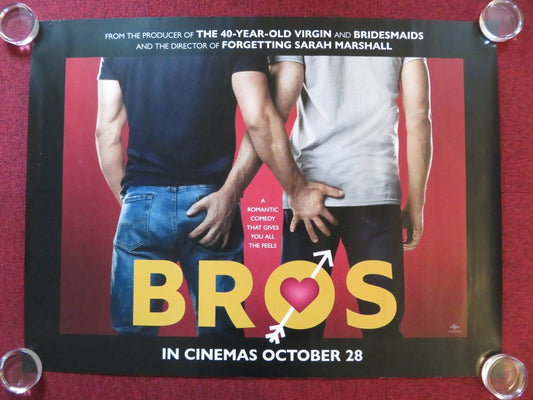 BROS UK QUAD ROLLED POSTER BILLY EICHNER LUKE MACFARLANE 2022 Rendezvous Cinema Movie posters