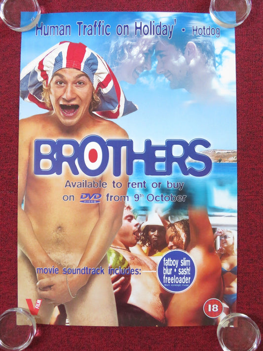 BROTHERS DVD POSTER ROLLED JUSTIN BRETT DAN FREDENBURGH 2000 Rendezvous Cinema Movie posters