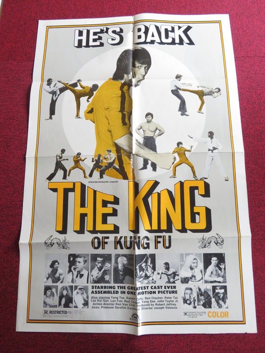 BRUCE, KING OF KUNG FU FOLDED US ONE SHEET POSTER BRUCE LE BOLO YEUNG 1980 Rendezvous Cinema Movie posters