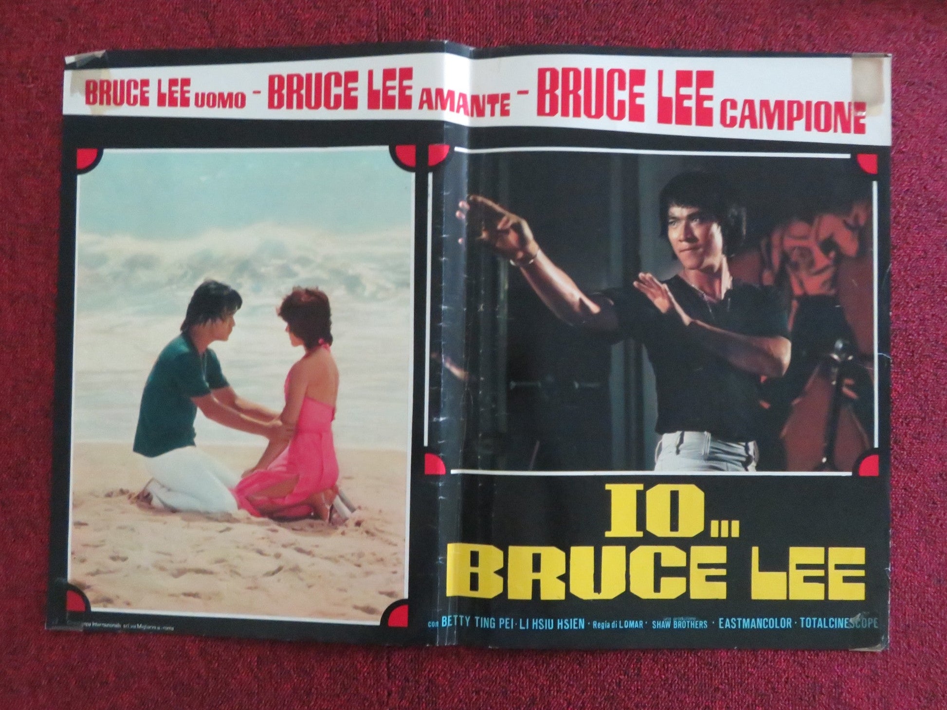 BRUCE LEE AND I ITALIAN FOTOBUSTA POSTER BETTY TING PEI DANNY LEE 1976 Rendezvous Cinema Movie posters