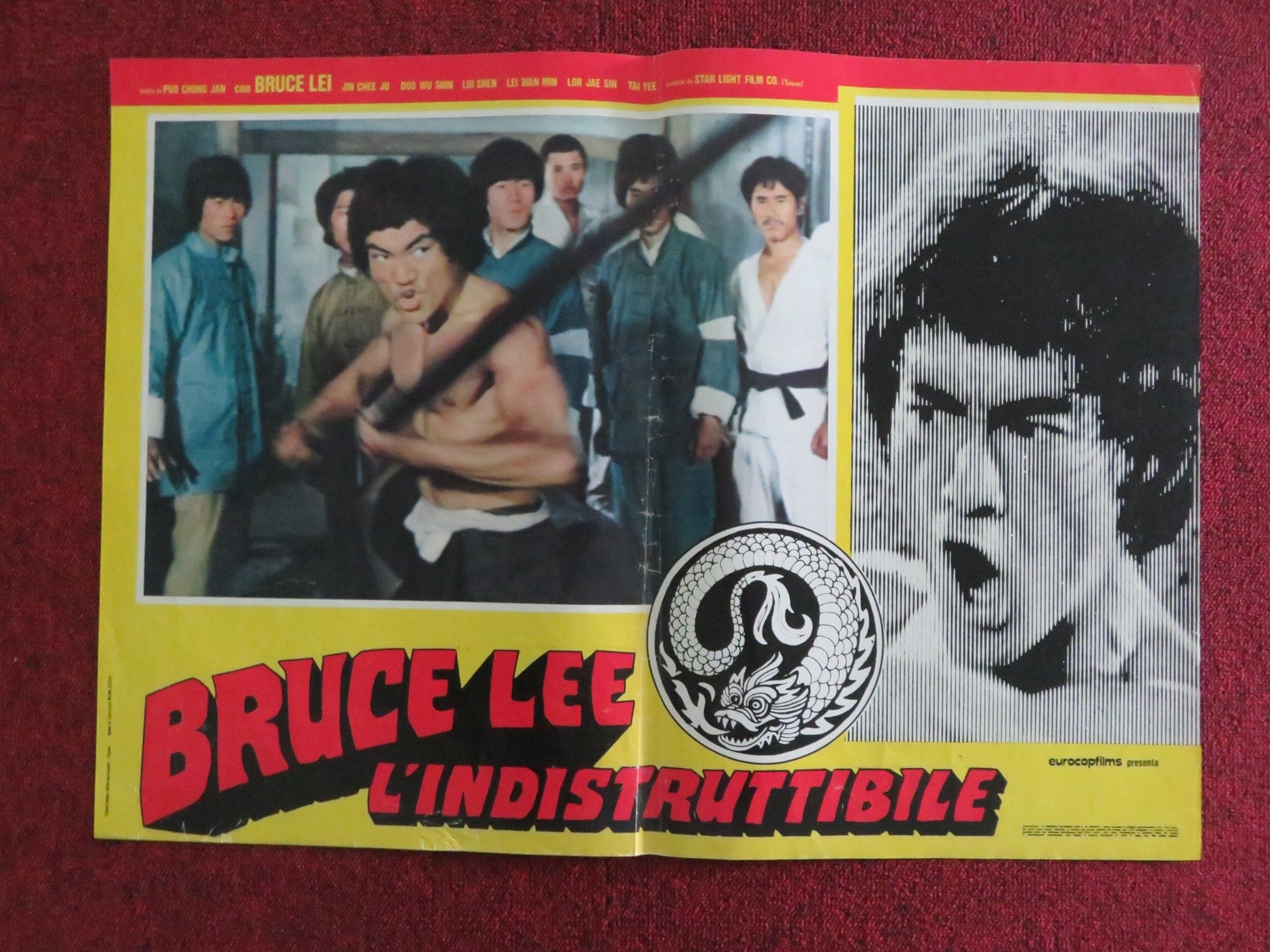 BRUCE LEE L'INDISTRUTTIBILE - E ITALIAN FOTOBUSTA POSTER BRUCE LEI 1970s Rendezvous Cinema Movie posters