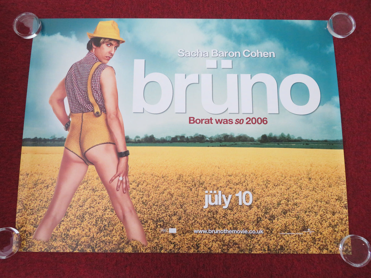 Brüno UK Quad Rolled Poster Sacha Baron Cohen Gustaf Hammarsten 2009 Movie posters