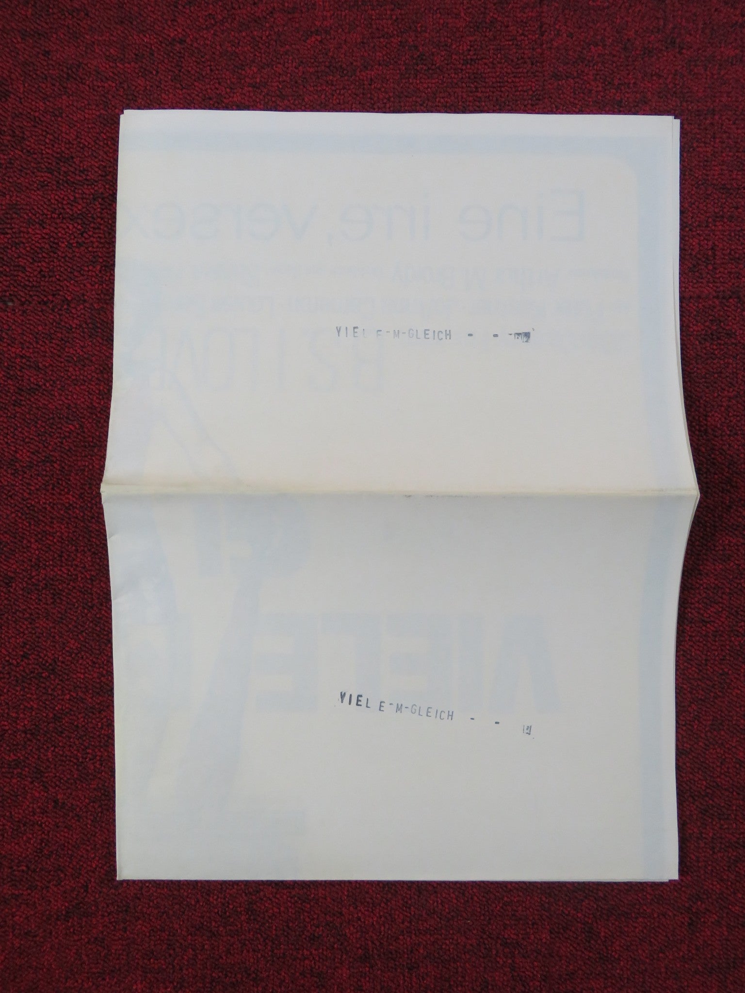 B.S. I LOVE YOU GERMAN A1 POSTER FOLDED PETER KASTNER JOANNA CAMERON 1971 Rendezvous Cinema Movie posters