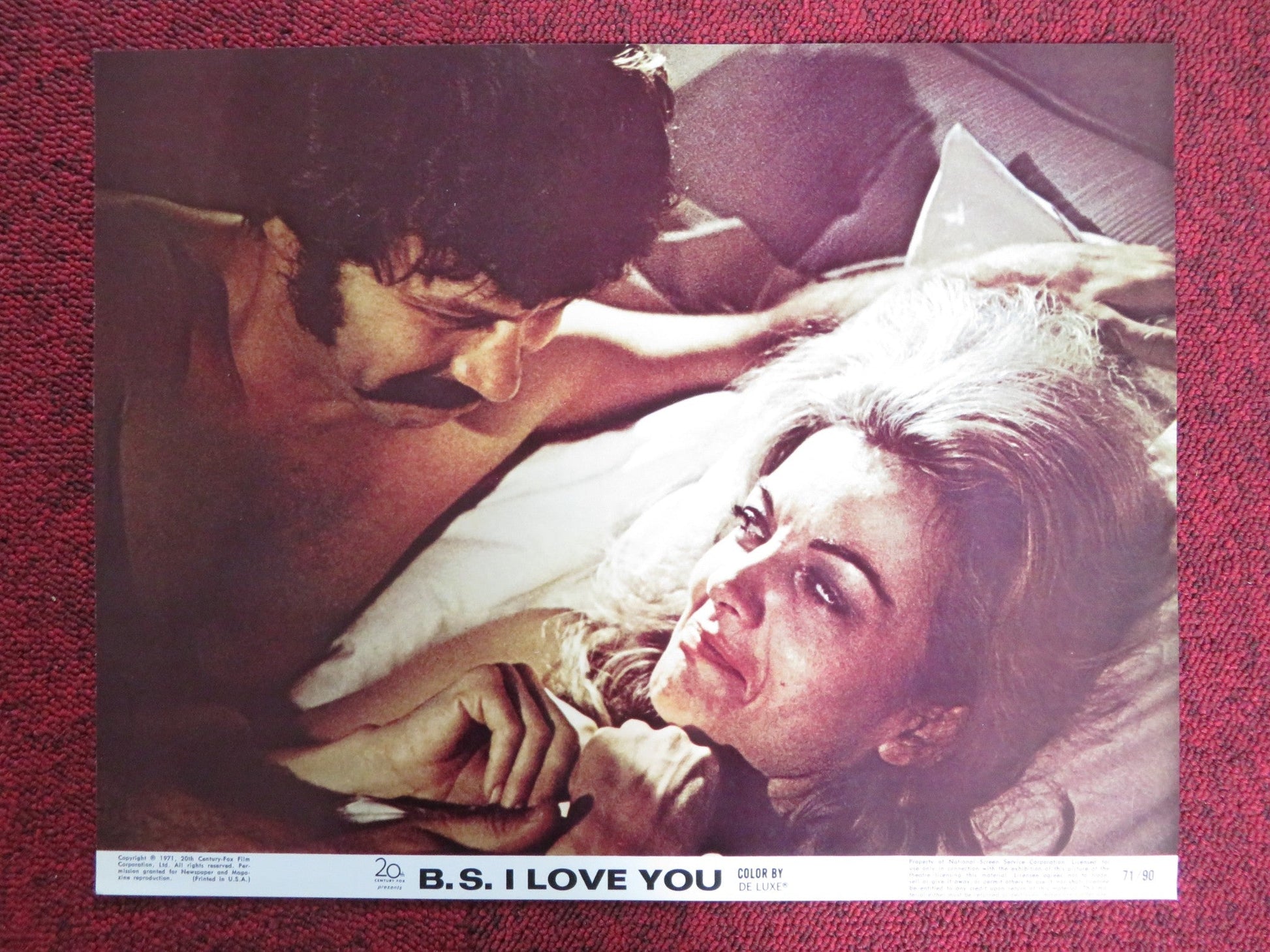 B.S. I LOVE YOU US LOBBY CARD FULL SET PETER KASTNER JOANNA CAMERON 1971 Rendezvous Cinema Movie posters