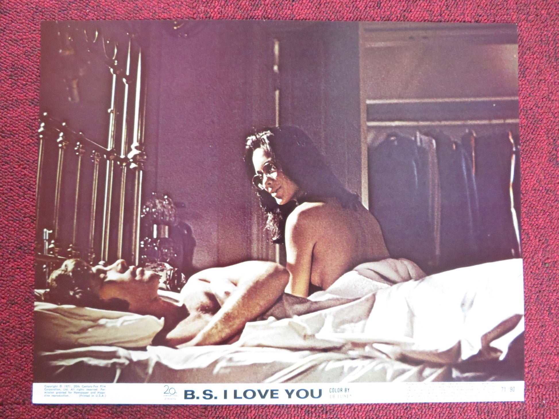B.S. I LOVE YOU US LOBBY CARD FULL SET PETER KASTNER JOANNA CAMERON 1971 Rendezvous Cinema Movie posters