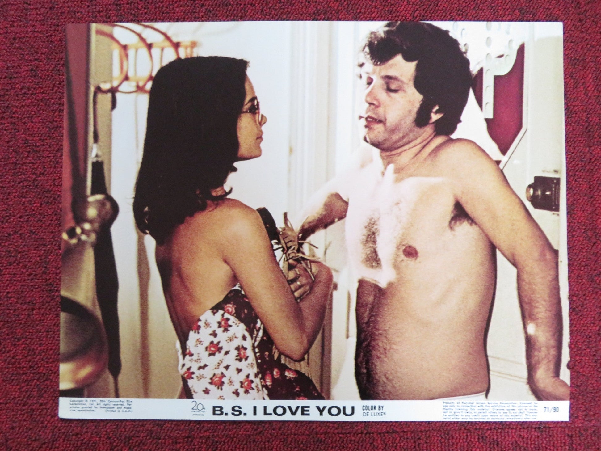 B.S. I LOVE YOU US LOBBY CARD FULL SET PETER KASTNER JOANNA CAMERON 1971 Rendezvous Cinema Movie posters