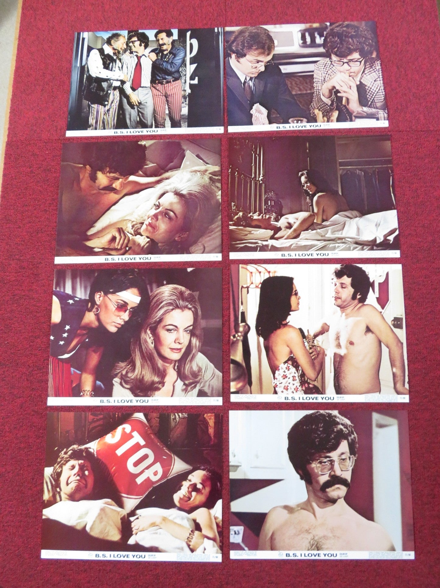 B.S. I LOVE YOU US LOBBY CARD FULL SET PETER KASTNER JOANNA CAMERON 1971 Rendezvous Cinema Movie posters
