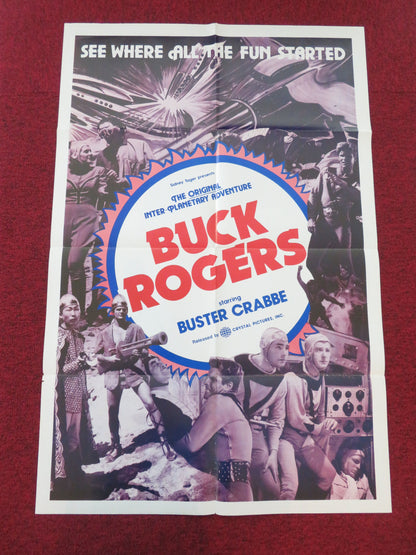 Buck Rogers Folded US One Sheet Poster Buster Crabbe, Constance Moore 1977 Movie posters