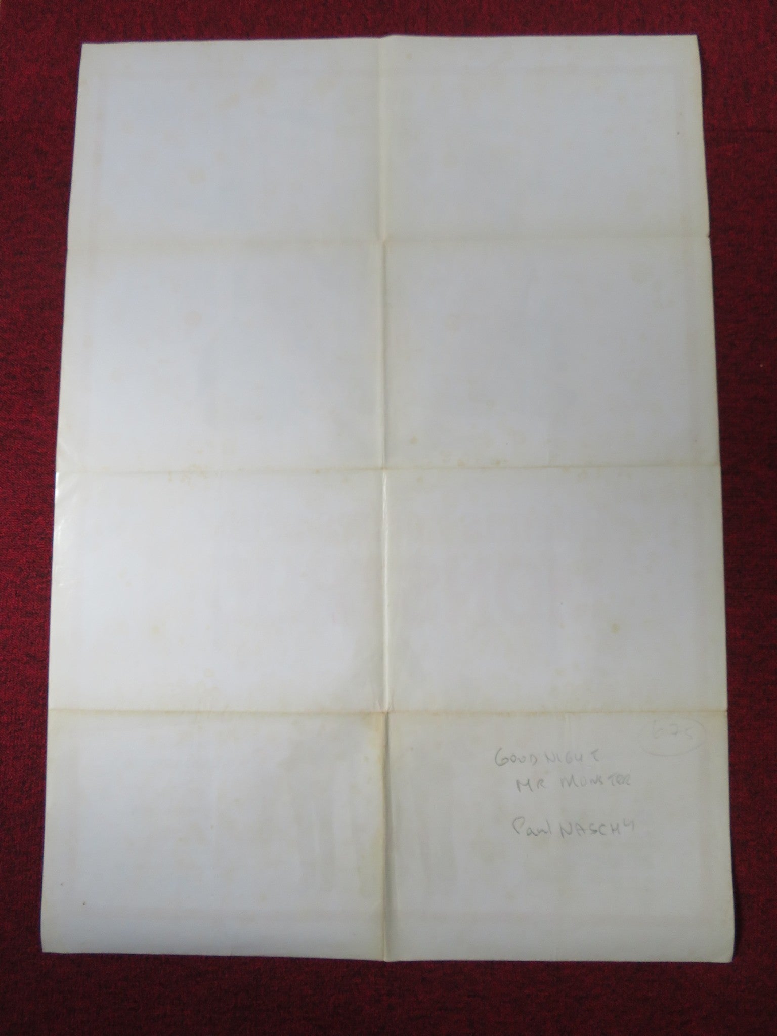 BUENAS NOCHES, SENOR MONSTRUO SPANISH POSTER FERNANDO BILBAO LUIS ESCOBAR 1982 Rendezvous Cinema Movie posters