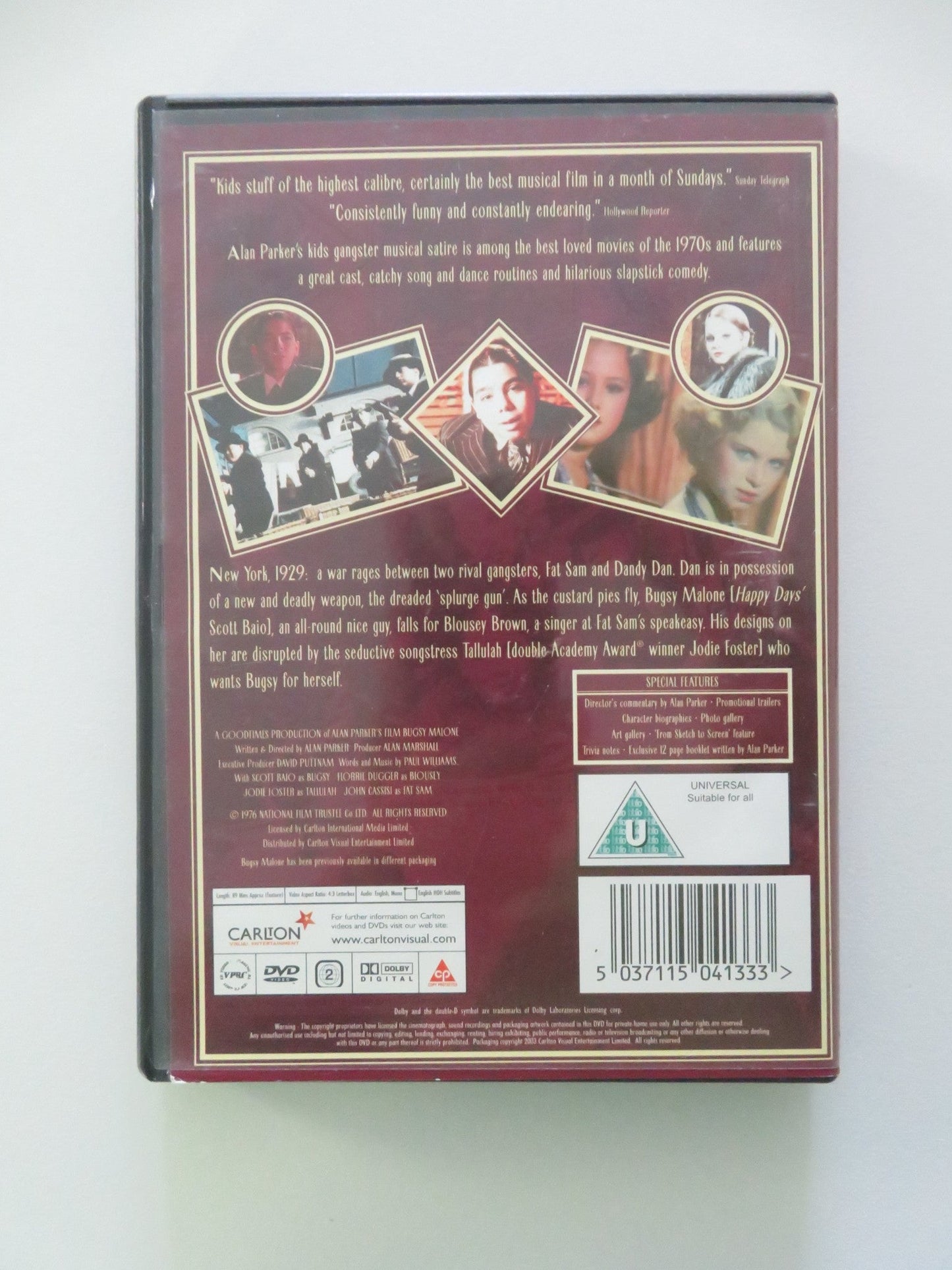 BUGSY MALONE (DVD) SCOTT BAIO JODIE FOSTER 1976 REGION 2 Movie posters