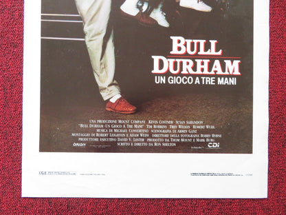 BULL DURHAM ITALIAN LOCANDINA POSTER KEVIN COSTNER SUSAN SARANDON 1988 Rendezvous Cinema Movie posters