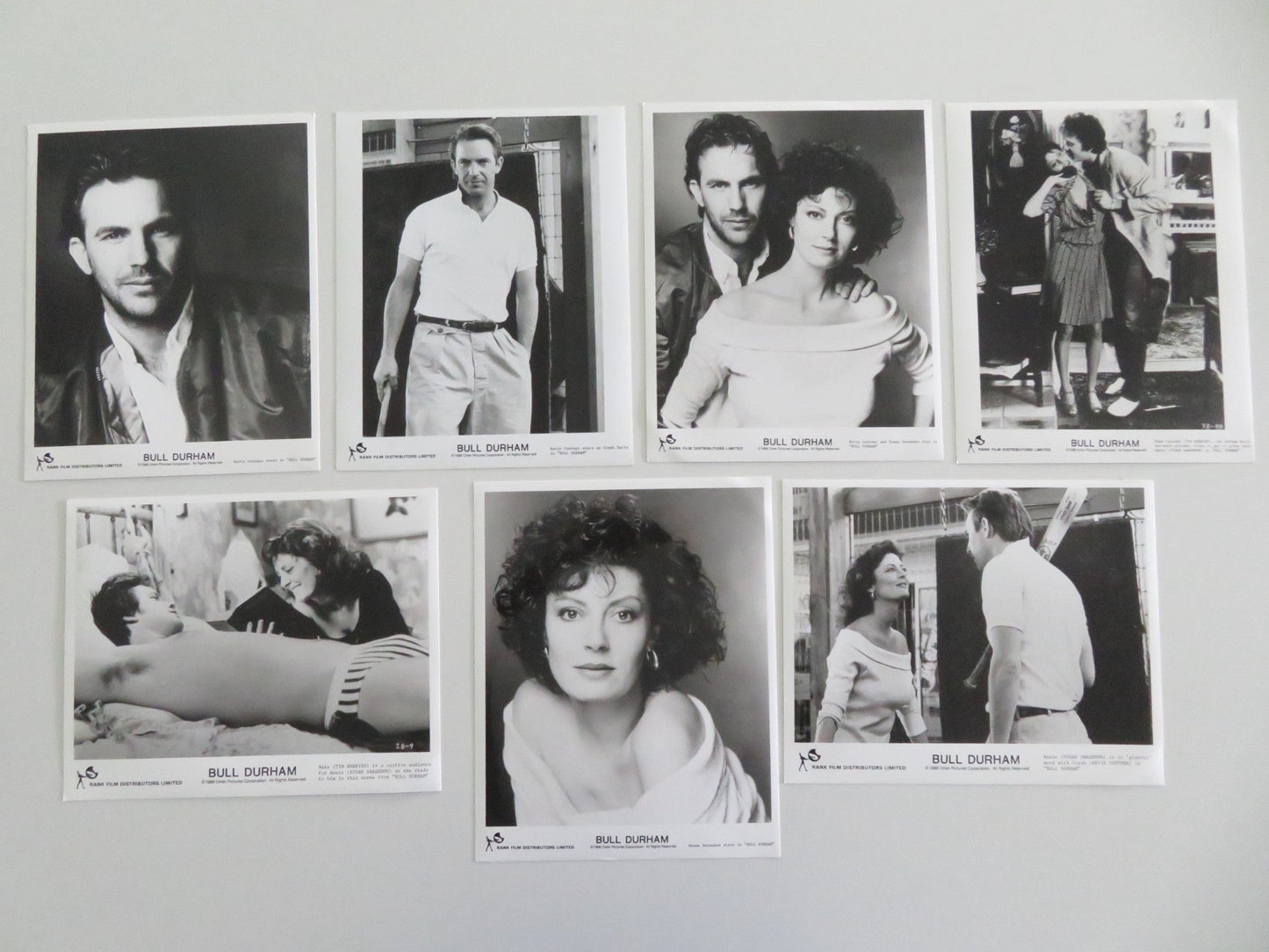 BULL DURHAM MOVIE STILL PHOTO LOT OF 7 KEVIN COSTNER SUSAN SARANDON 1988 Movie posters