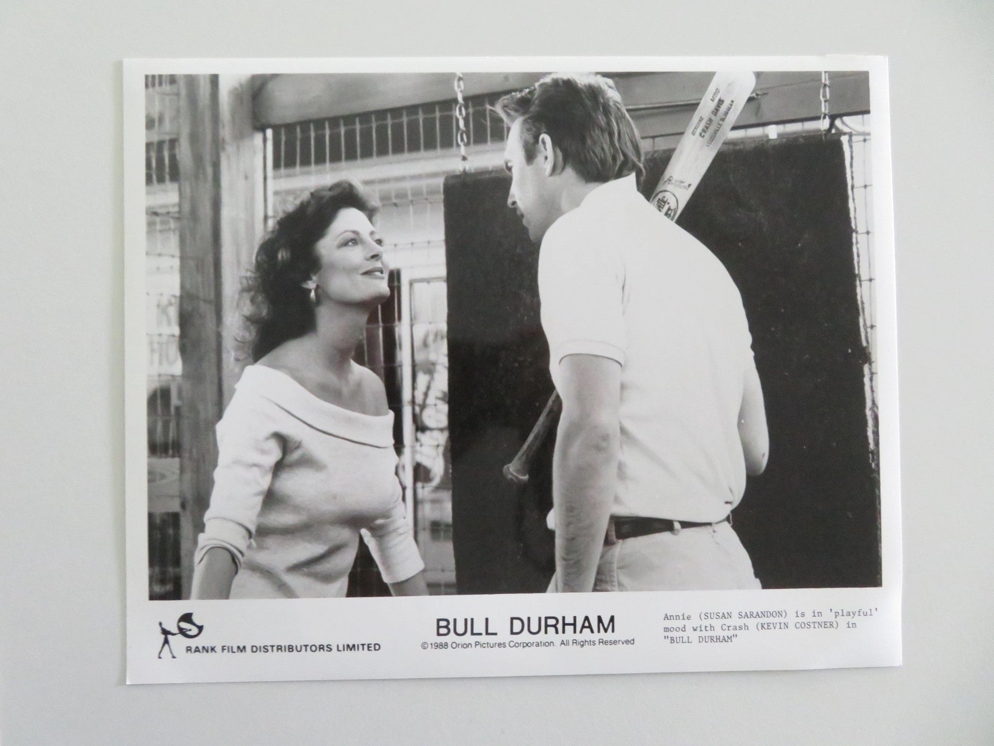 BULL DURHAM MOVIE STILL PHOTO LOT OF 7 KEVIN COSTNER SUSAN SARANDON 1988 Movie posters