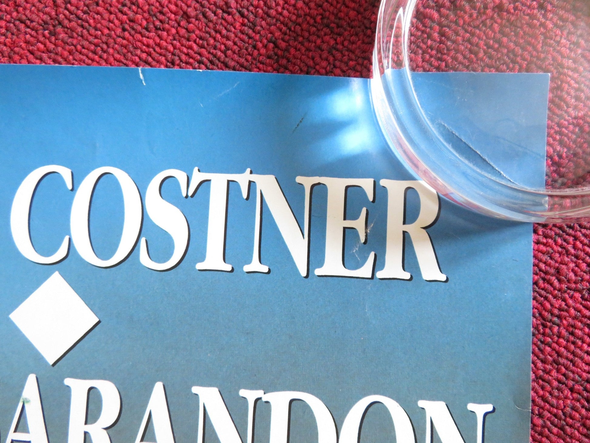 BULL DURHAM VHS VIDEO POSTER ROLLED KEVIN COSTNER SUSAN SARANDON 1998 Rendezvous Cinema Movie posters