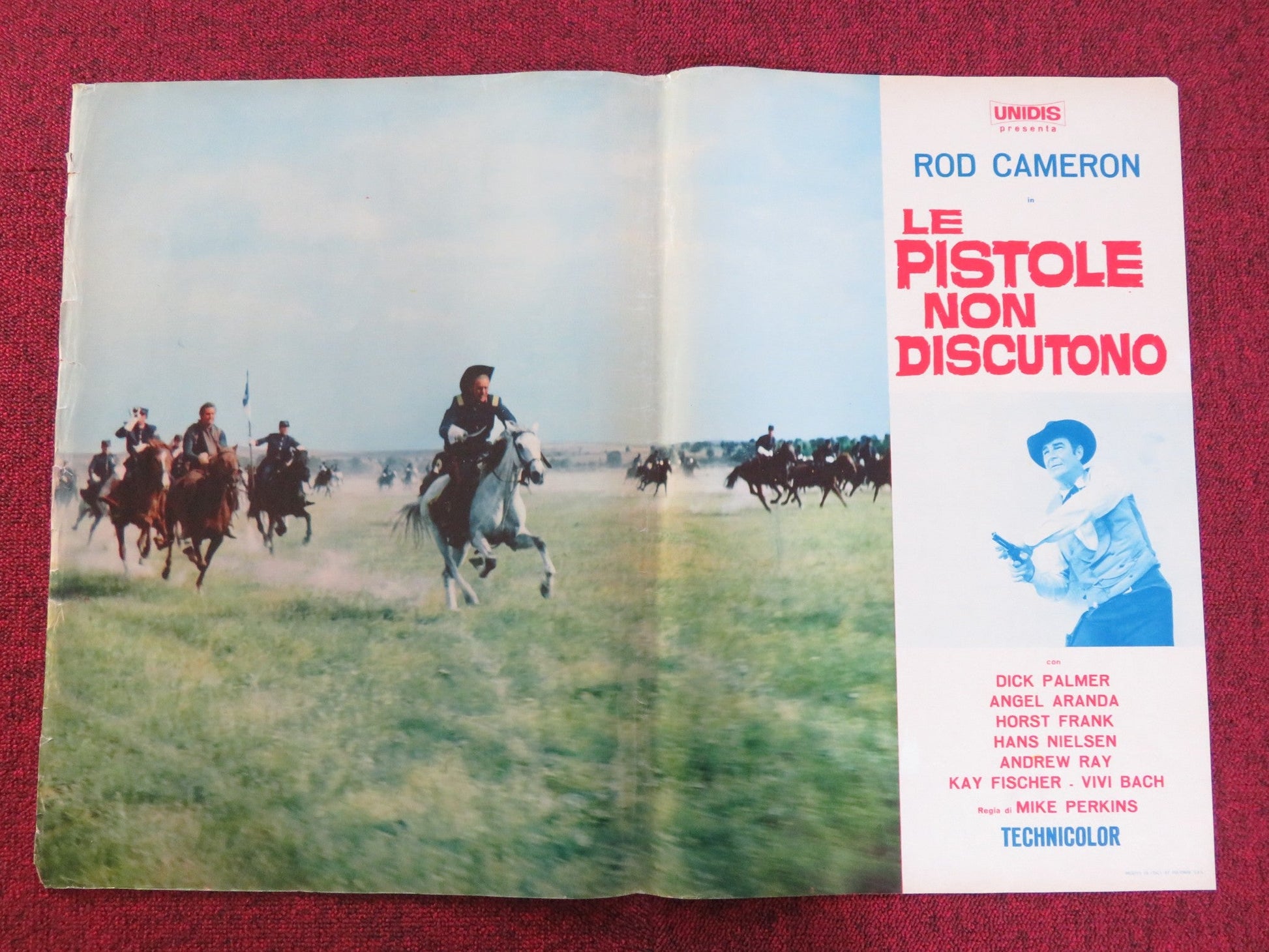 BULLETS DON'T ARGUE - G ITALIAN FOTOBUSTA POSTER ROD CAMERON DICK PALMER 1964 Rendezvous Cinema Movie posters