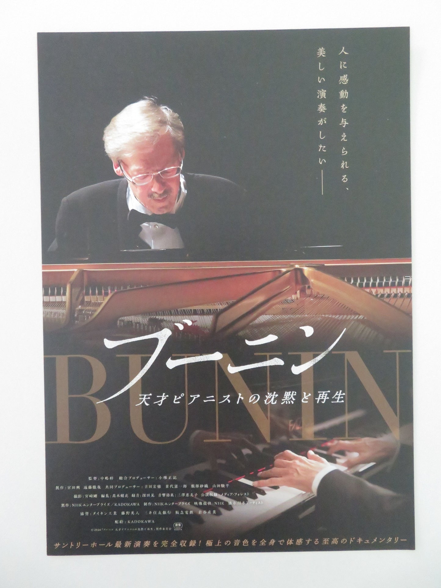 Bunin: The Silence and Rebirth of a Genius Pianist Japanese Chirashi (B5) Poster Movie posters