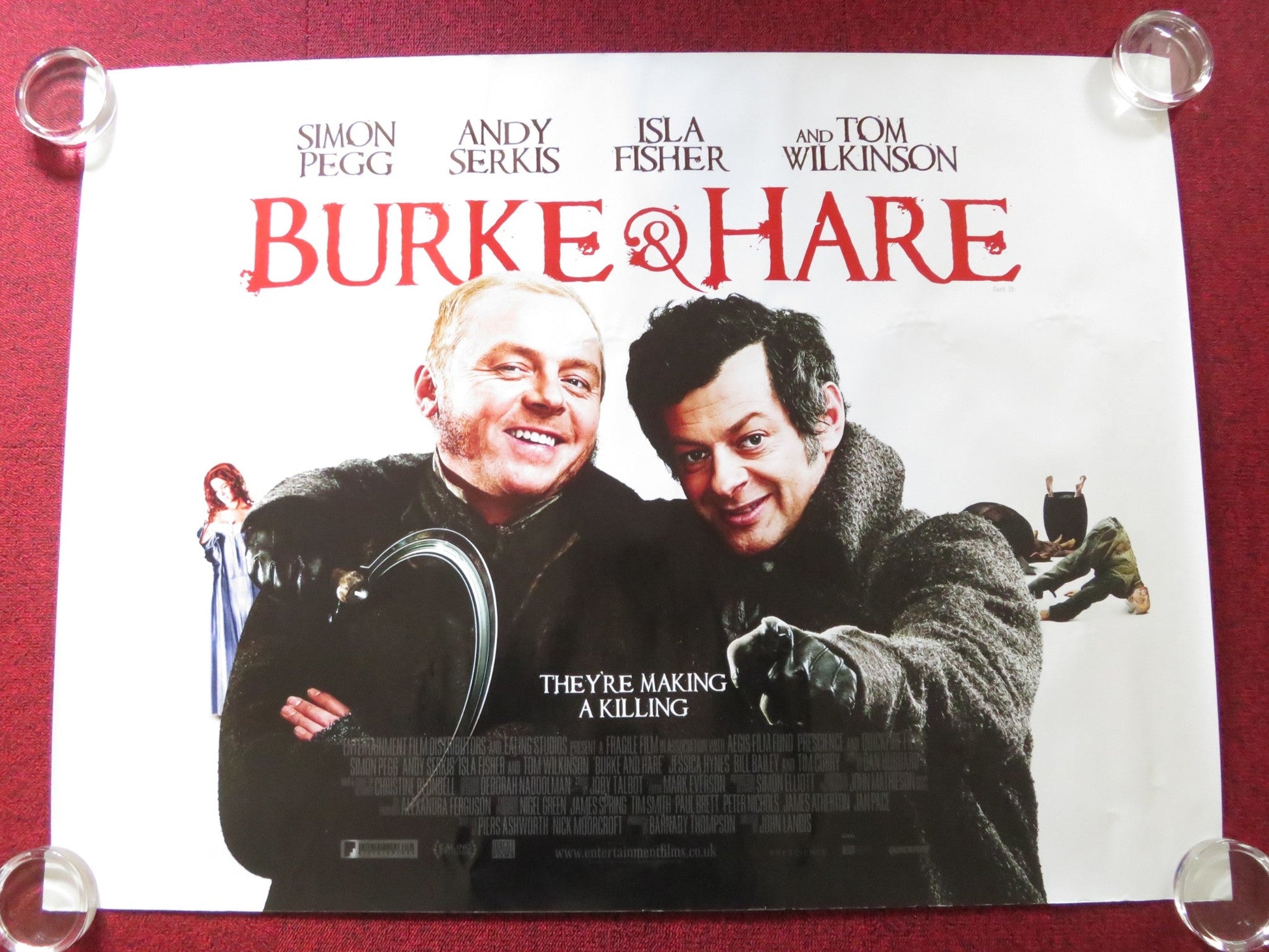 BURKE AND HARE UK QUAD ROLLED POSTER SIMON PEGG ANDY SERKIS 2010 Rendezvous Cinema Movie posters