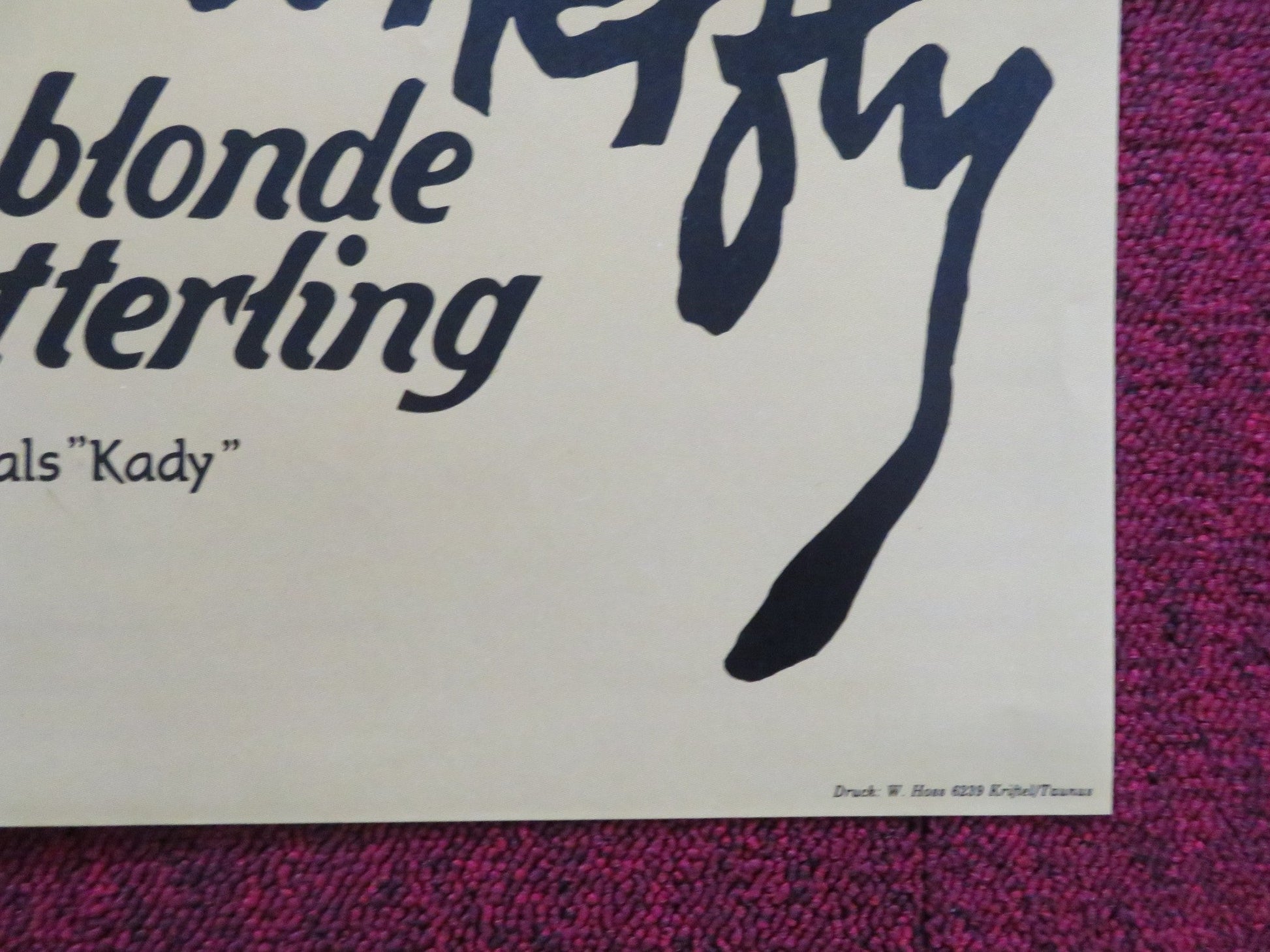 BUTTERFLY GERMAN A1 POSTER FOLDED STACY KEACH ORSON WELLES 1982 Rendezvous Cinema Movie posters