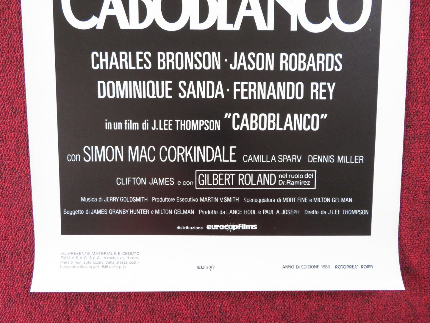 CABO BLANCO ITALIAN LOCANDINA POSTER CHARLES BRONSON JASON ROBARDS 1980 Rendezvous Cinema Movie posters