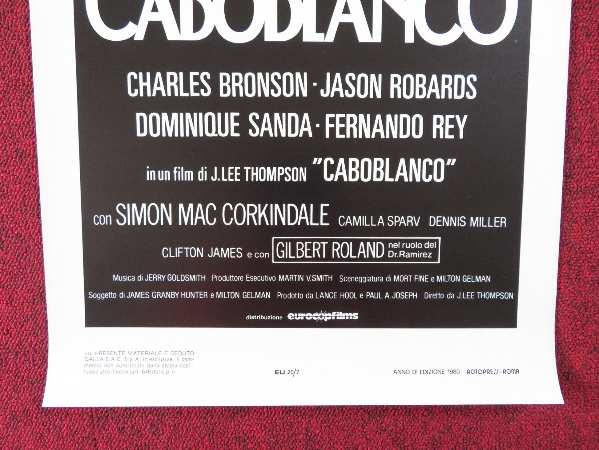 CABO BLANCO ITALIAN LOCANDINA POSTER CHARLES BRONSON JASON ROBARDS 1980 Rendezvous Cinema Movie posters
