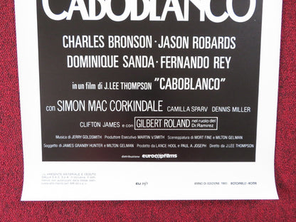 CABO BLANCO ITALIAN LOCANDINA POSTER CHARLES BRONSON JASON ROBARDS 1980 Rendezvous Cinema Movie posters