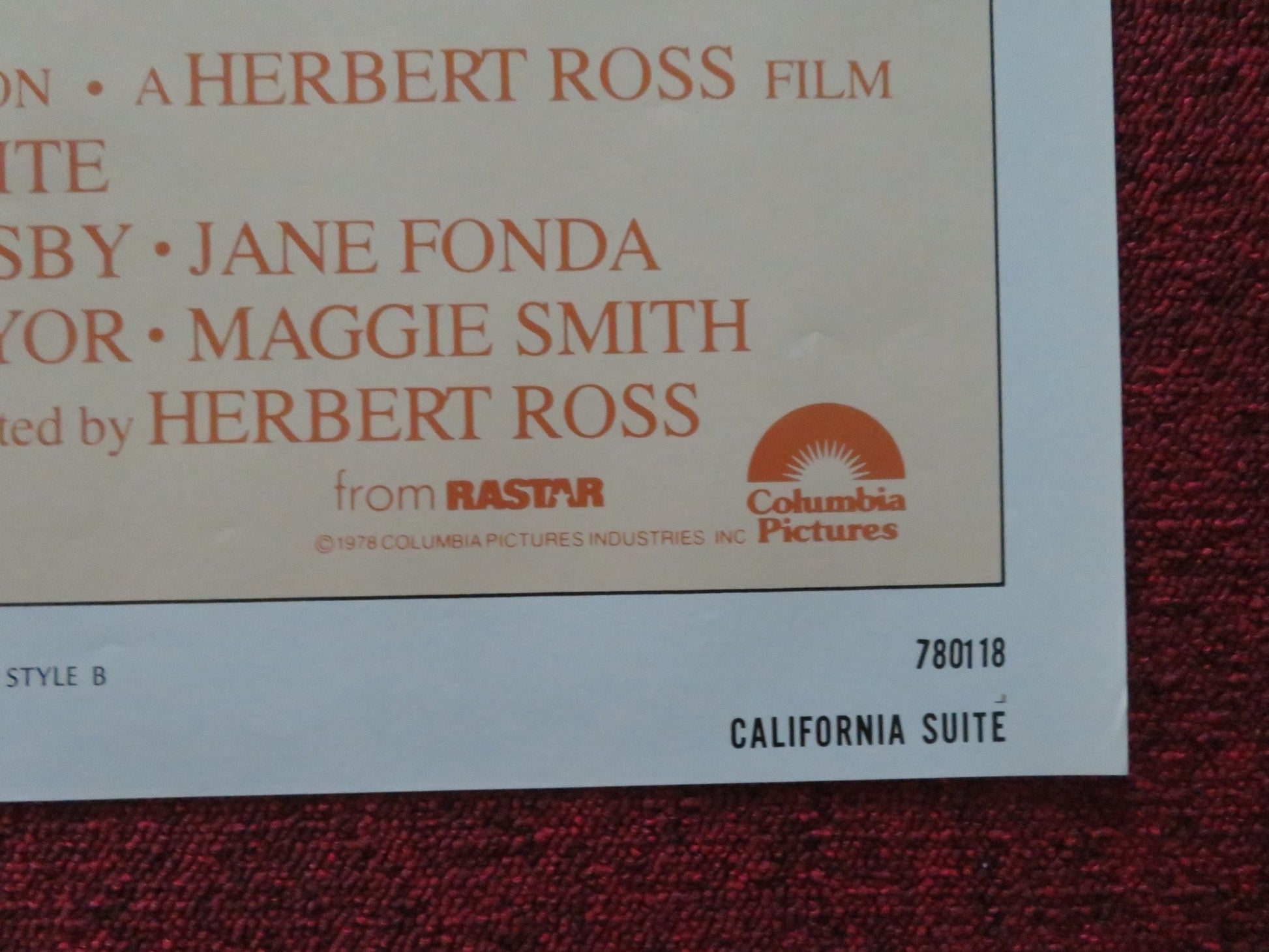 CALIFORNIA SUITE - STYLE B FOLDED US ONE SHEET POSTER MICHAEL CAINE A. ALDA 1978 Movie posters