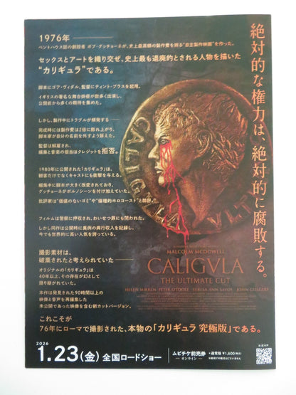 CALIGULA: THE ULTIMATE CUT JAPANESE CHIRASHI (B5) POSTER MCDOWELL MIRREN R2023 Movie posters